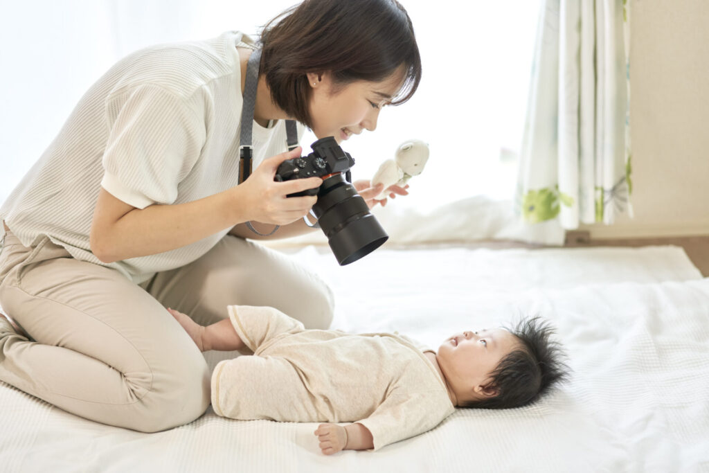 子ども写真のかわいい撮り方生後3ヶ月ベビー説明①